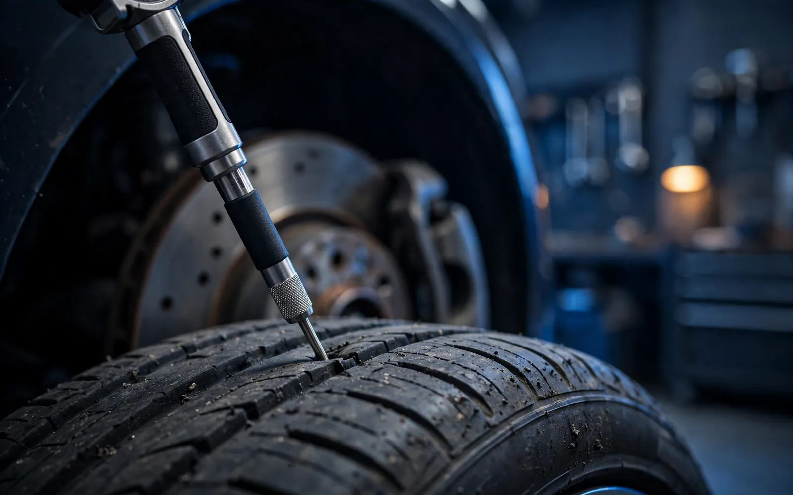 Tyre tread depth check
