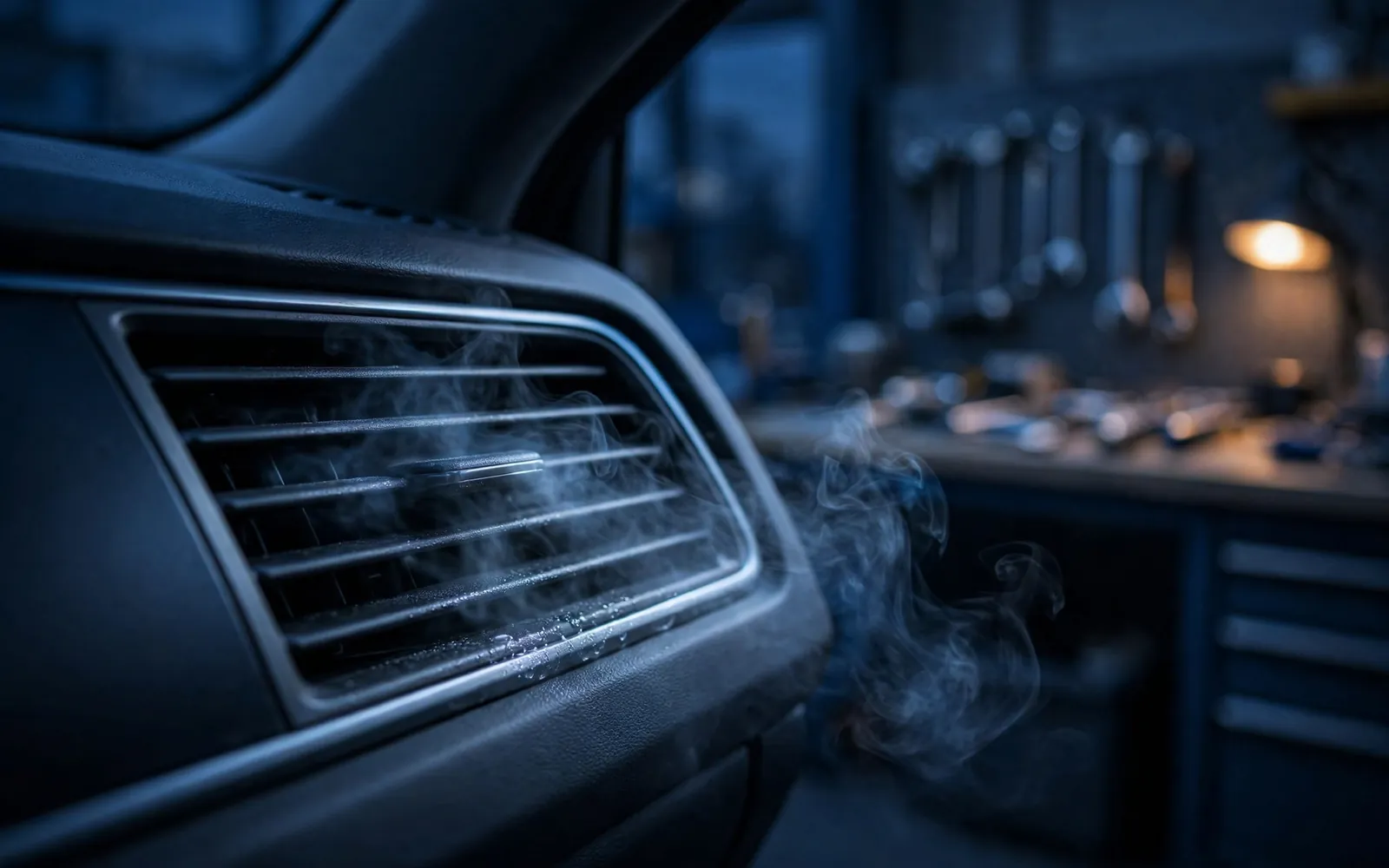 Cold air from a dashboard vent